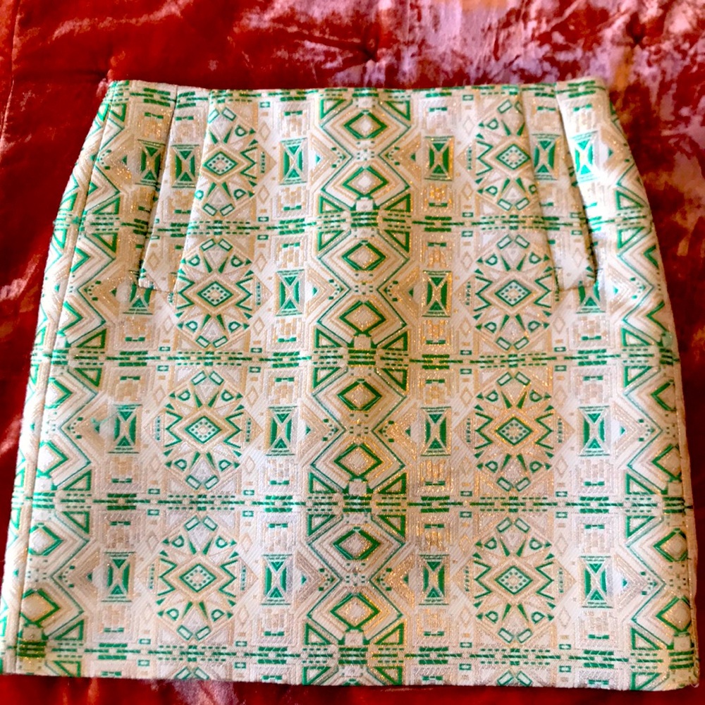 J. Crew Jacquard Mini Skirt